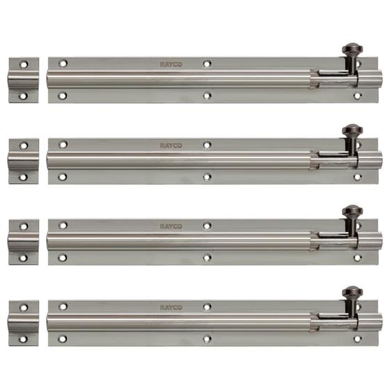Imagem de Kit 4 Trinco 200Mm Tarjeta Ferrolho De Porta Janela Alumínio