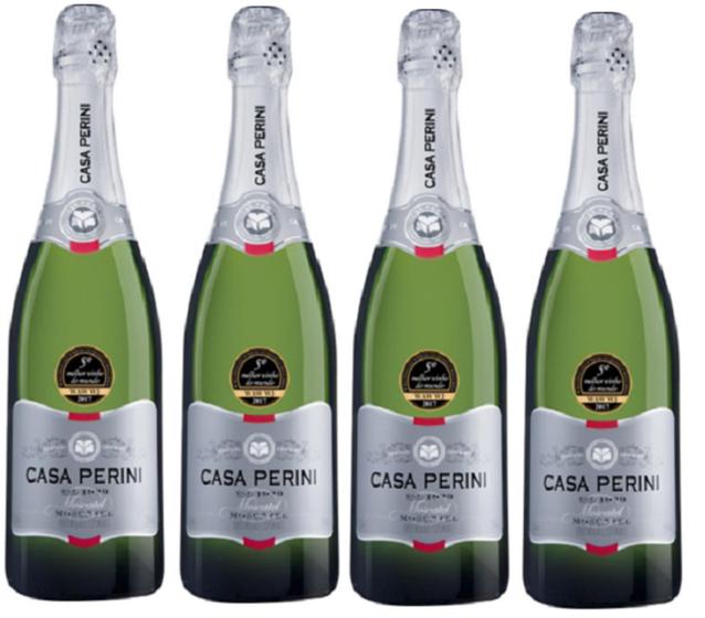 Kit 4 Un Espumante Moscatel Casa Perini 750 ml Menor preço em Kit 4 Un Espumante Moscatel Casa Perini 750 ml