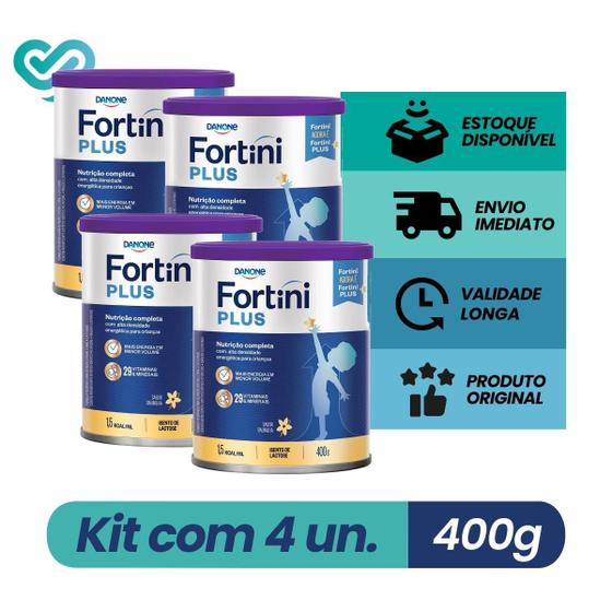 Imagem de Kit 4 un. Fortini Plus Sem Sabor - 400g