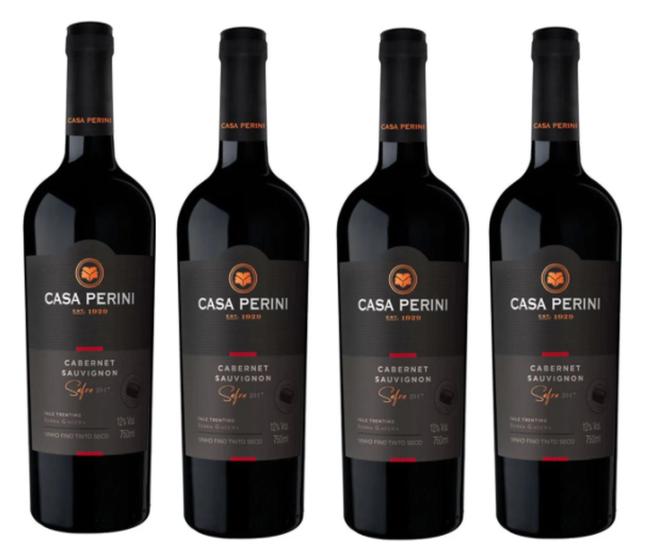 Imagem de Kit 4 Un Vinho Casa Perini Cabernet Sauvignon 750 ml