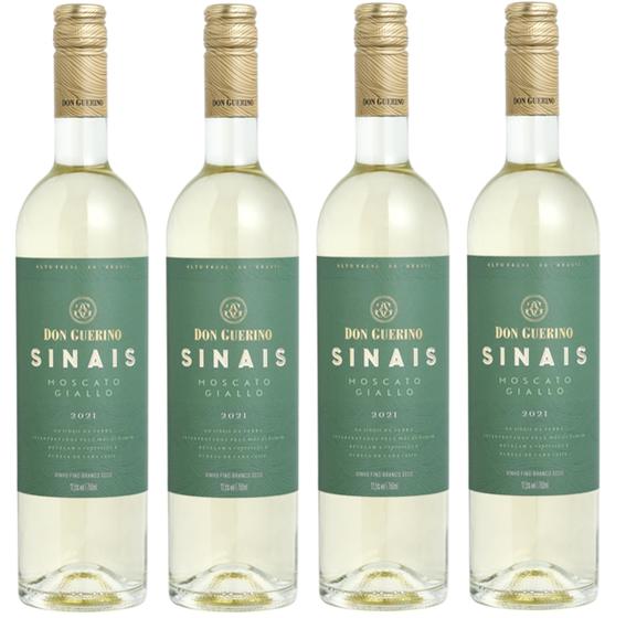 Imagem de Kit 4 Un Vinho Don Guerino Sinais Moscato Giallo 750 ml