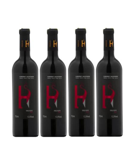 Imagem de Kit 4 Un Vinho Hortência H Premium Cabernet Franc 750 ml