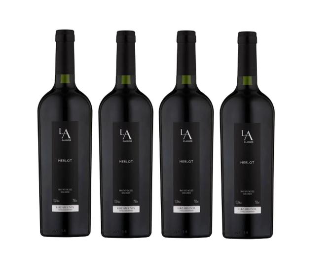 Imagem de Kit 4 Un Vinho Merlot Luiz Argenta LA Classico 750 ml