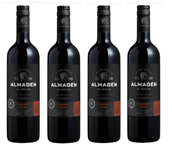 Imagem de Kit 4 Un Vinho Miolo Almadén Cabernet Franc 750 ml