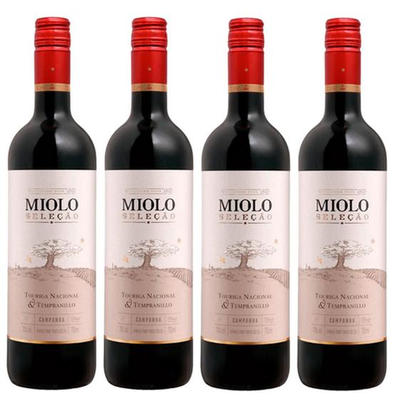 Imagem de Kit 4 Un Vinho Miolo Seleção Tempranillo & Touriga Nacional 750 ml