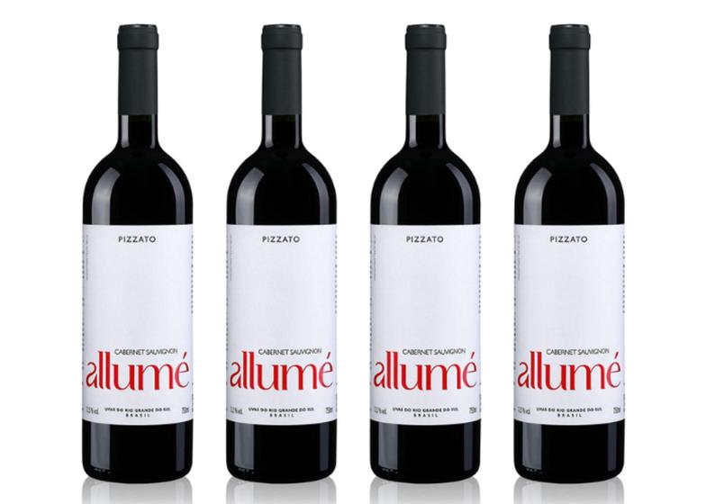 Imagem de Kit 4 Un Vinho Pizzato Allumé Cabernet Sauvignon 750 ml