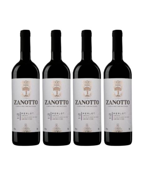 Imagem de Kit 4 Un Vinho Zanotto Tinto Seco Merlot 750 ml