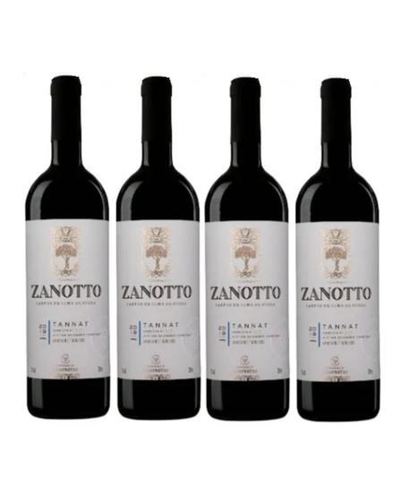 Imagem de Kit 4 Un Vinho Zanotto Tinto Seco Tannat 750 ml