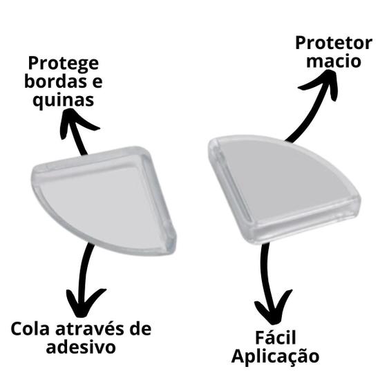 Imagem de Kit 4 Und Protetor De Quina Quadrado Protecao Para O Bebe