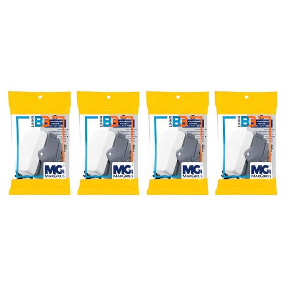 Imagem de Kit 4 Uni MG B3 Módulo Interruptor Simples 10A-250v Branco