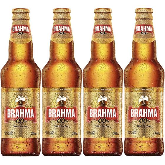 Kit 4 unid. Cerveja Brahma Zero - Long Neck 355ml - Nacional Menor preço em Kit 4 unid. Cerveja Brahma Zero - Long Neck 355ml - Nacional