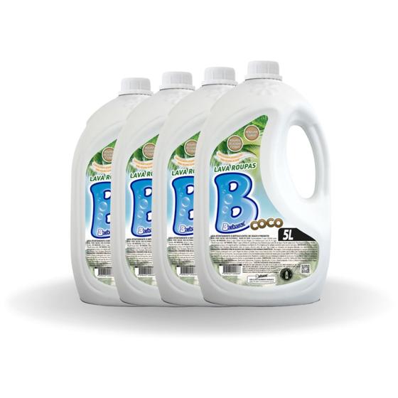 Kit 4 unidades Lava Roupas Coco Barbarex 5L Menor preço em Kit 4 unidades Lava Roupas Coco Barbarex 5L