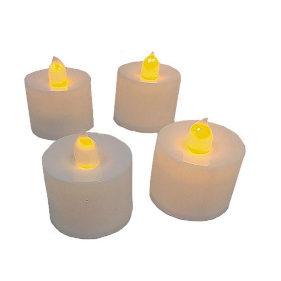 Imagem de Kit 4 Velas Eletrônica Decorativa Led Amarela