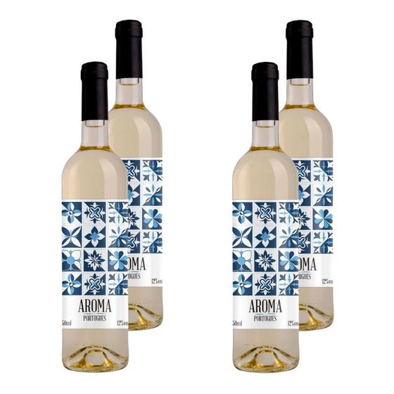 Imagem de Kit 4 Vinhos Aroma Português Branco Portugal 750ml