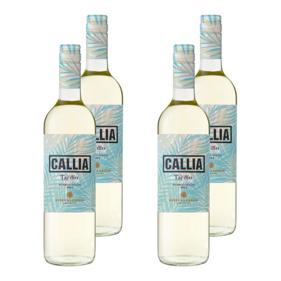 Imagem de Kit 4 Vinhos Callia Tardio Blanco Dulce Branco Argentina 750ml