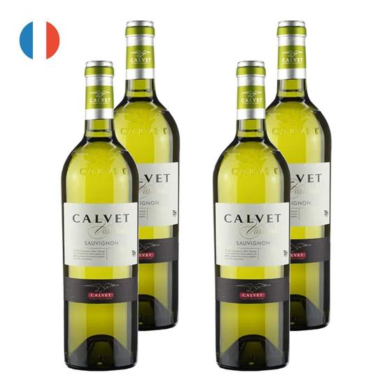 Imagem de Kit 4 Vinhos Calvet Varietals Sauvignon Blanc Branco França 750ml