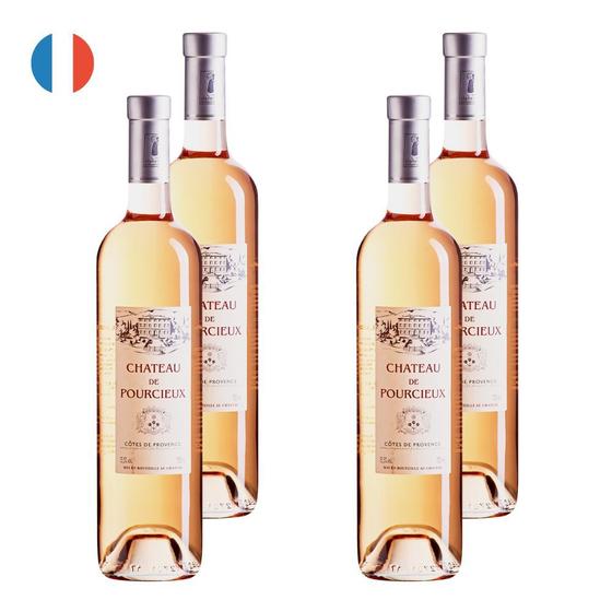 Imagem de Kit 4 Vinhos Château de Pourcieux Provence Rosé França 750ml