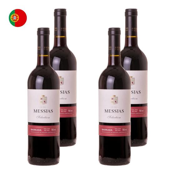 Imagem de Kit 4 Vinhos Messias Selection Bairrada DOC Tinto Portugal 750ml