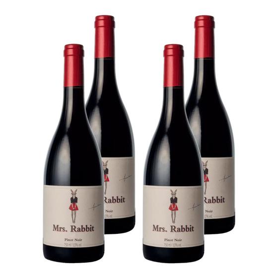 Imagem de Kit 4 Vinhos Mrs. Rabbit Pinot Noir Tinto França 750ml