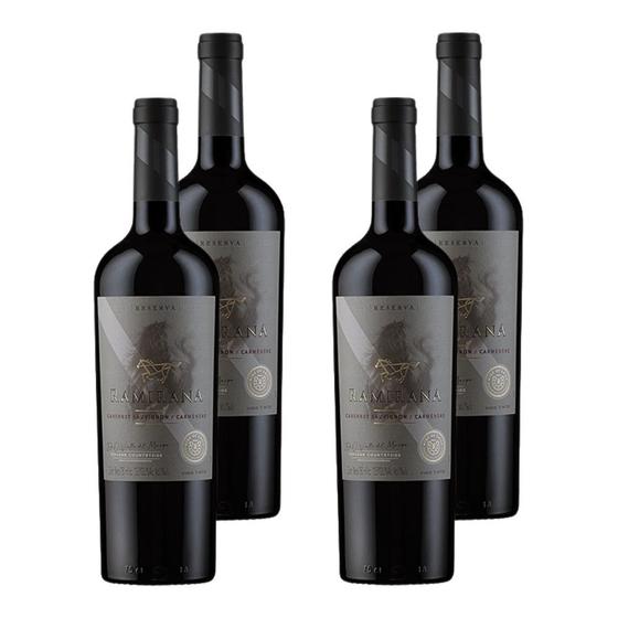 Imagem de Kit 4 Vinhos Ramirana Reserva Cabernet Sauvignon Carmenère Tinto Chile 750ml