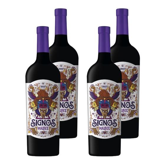 Imagem de Kit 4 Vinhos Signos Malbec Tinto Argentina 750ml