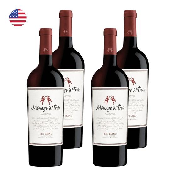 Imagem de Kit 4 Vinhos Trinchero Ménage à Trois Red Blend Tinto EUA 750ml