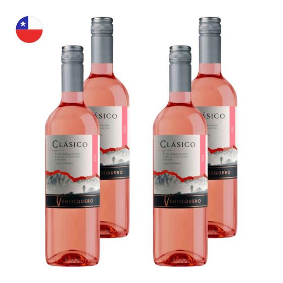 Imagem de Kit 4 Vinhos Ventisquero Clásico Rosé Chile 750ml