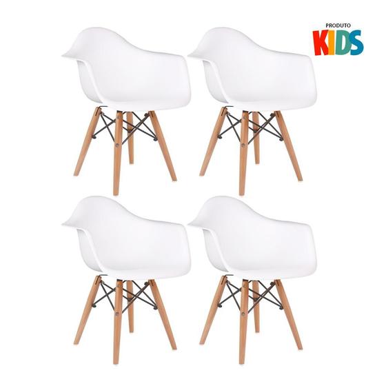 Imagem de KIT - 4 x cadeiras Eames Junior com apoio de braços - Infantil