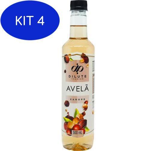 Kit 4 Xarope Dilute Para Drinks Soda Italiana Gin Avelã Dilute