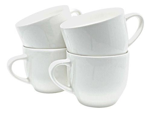 Imagem de Kit 4 Xicara Café Chá Porcelana 170ml Premium Cores