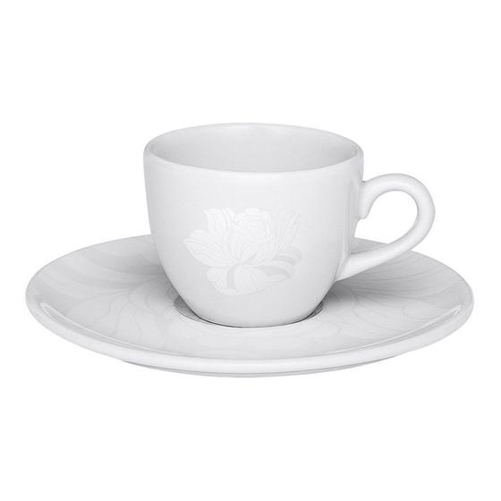 Imagem de Kit 4 Xícaras com Pires Coup Blanc Oxford Porcelana 200ML