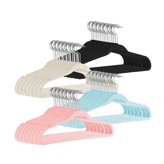 Kit 40 Cabide Infantil Veludo Slim antideslizante Ultrafino - KONTUZ HOME