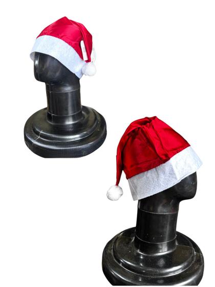 Imagem de Kit 40 Chapeu de natal de cetim Gorro Papai noel de luxo