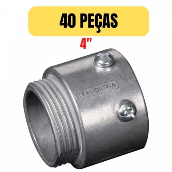 Imagem de Kit 40 conector unidut aluminio conico com rosca 4 tramontina