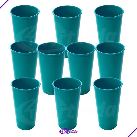 Imagem de KIT 40 Copos Coloridos Plástico Unidade 330ML - Long Neck - Ideal para Festas, Eventos e Personalização - Variedade de Cores Disponíveis para Personalização Criativa Cores: Preto, Branco, Vermelho, Rosa, Amarelo, Laranja, Azul, Verde, Lilás - ArtVida