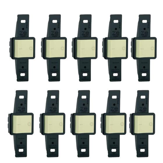 Imagem de Kit 40 Interruptor Duplo Bipolar Simples 10a 250v Pial Embutir