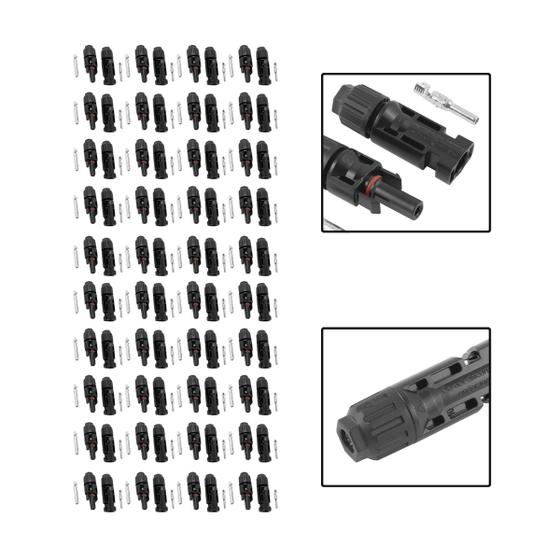 Imagem de Kit 40 Pares de Conectores MC4 Para Sistemas Fotovoltaico