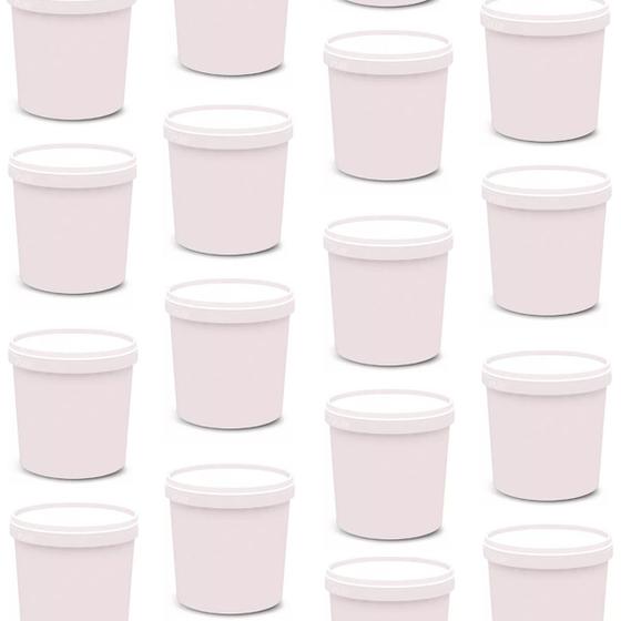 Imagem de Kit 40 Potes Para Alimentos 1,2 Litros Branco Plástico