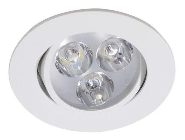 Imagem de Kit 40 Spot Led Embutir Redondo Direcionável 3W Branco 6500K