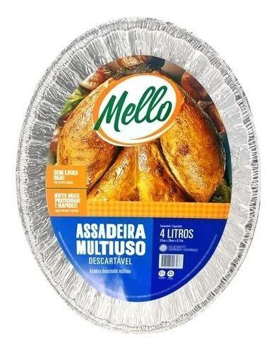 Imagem de Kit 40un Assadeira Mello De Alumínio 4l Oval Descartavel 