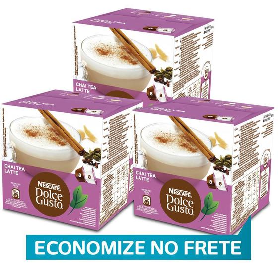 Kit 48 Cápsulas Nescafé Dolce Gusto Chai Tea Latte Nestlé Cápsula