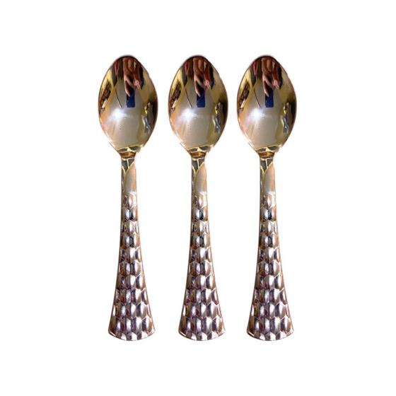 Imagem de Kit 48 Colheres Descartável Rose Plástico Luxo13,8cm