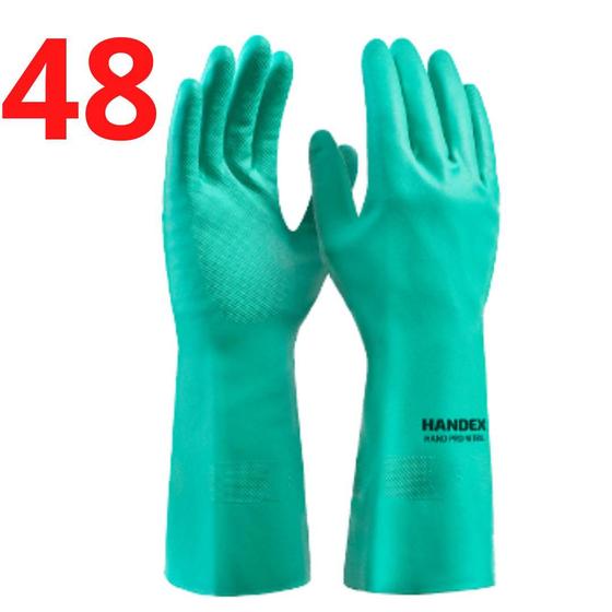 Kit 48 luva hand pro nitril handex verde c.a 43035 Menor preço em Kit 48 luva hand pro nitril handex verde c.a 43035