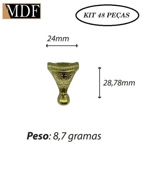 Imagem de Kit 48 Pezinho Grande Caixa e Bandeja 402 Dourado