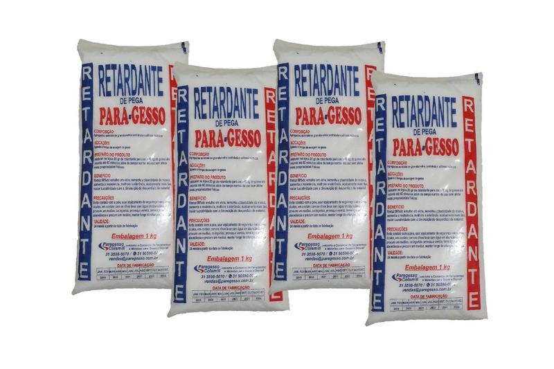 Kit 4Kg De Retardante Para Gesso Paregesso Gesso para Construção