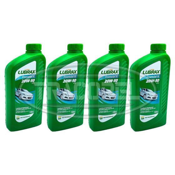Kit 4l Óleo Lubrificante Mineral Lubrax Essencial Sl 20w50 Menor preço em Kit 4l Óleo Lubrificante Mineral Lubrax Essencial Sl 20w50