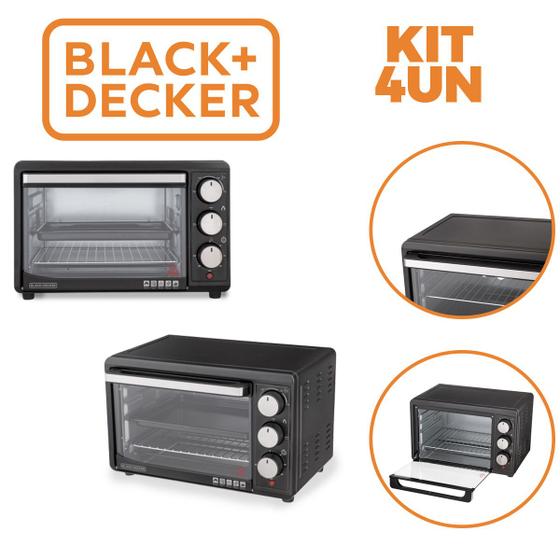 Imagem de Kit 4Un Forno Elétrico Black+Decker FT21P 21L 220V 1300W