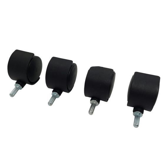 Imagem de Kit 4un Rodizio Roda Rodinha Preto para Aspirador WAP Biovac 10