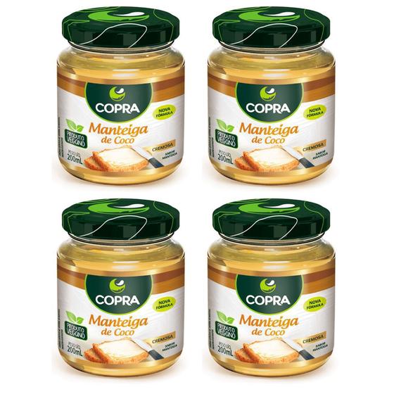 Imagem de Kit 4uni Manteiga de Coco Tradicional 200gr - Copra