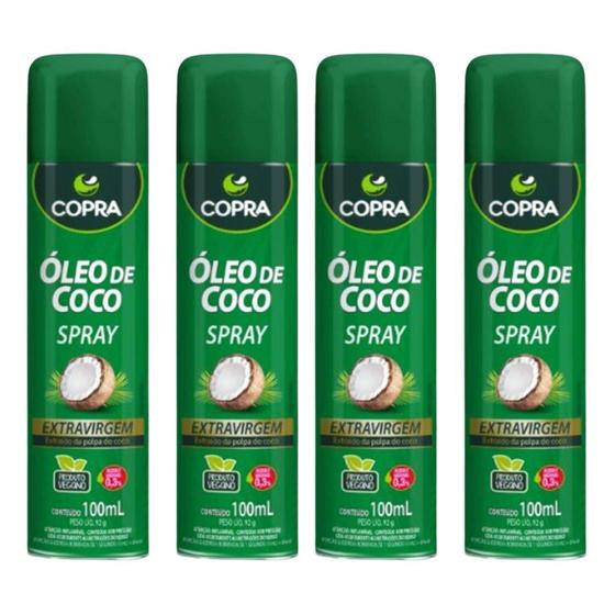 Imagem de Kit 4uni Óleo de Coco Extra Virgem Spray 100ml - Copra